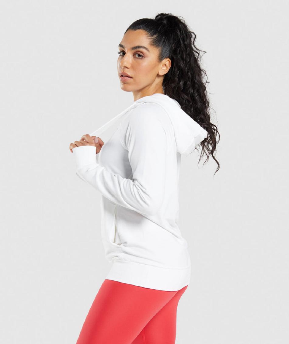 Sudadera Con Capucha Gymshark Entrenamiento Mujer Blancas | CO 2005XYU